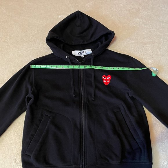 COMME DES GARCONS PLAY Double Heart Zip Hoodie - Picture 7 of 10
